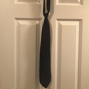 Mens Structure neck tie dark blue w blue diamonds